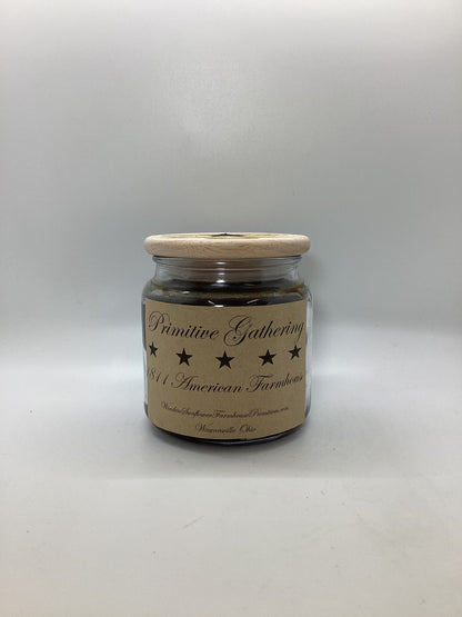 Primitive Gathering Highly Scented Candle/Apothecary Jar 18 oz/Paraffin Wax/Farmhouse Candle/Hand Poured Candle/Country-Primitive Candle