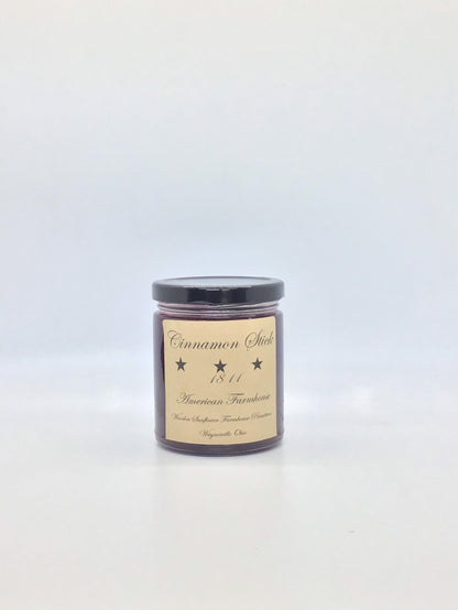 Cinnamon Stick Highly Scented Candle/Jelly Jar 9 oz/Paraffin Wax/Farmhouse Candle/Hand poured Candle/Country-Primitive Candle
