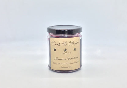 Cork & Bottle Highly Scented Candle/Jelly Jar 9 oz/Paraffin Wax/Farmhouse Candle/HandPoured Candle/Country Primitive Candle/