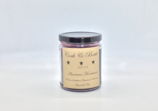 Cork & Bottle Highly Scented Candle/Jelly Jar 9 oz/Paraffin Wax/Farmhouse Candle/HandPoured Candle/Country Primitive Candle/