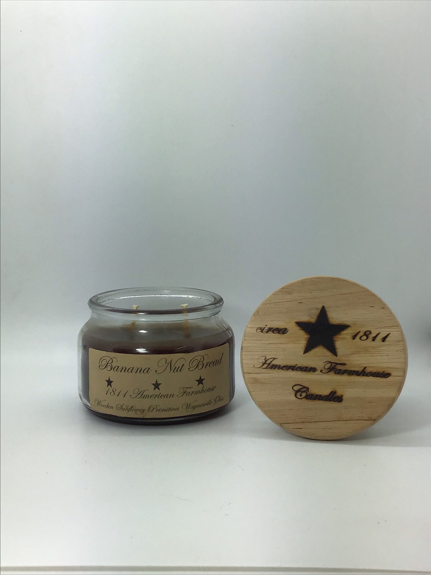 Banana Nut Bread Highly Scented Candle/Apothecary Jar 10 oz/Paraffin Wax/Farmhouse Candle/Hand Poured Candle/Country-Primitive Candle
