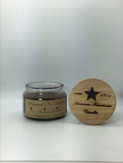 Banana Nut Bread Highly Scented Candle/Apothecary Jar 10 oz/Paraffin Wax/Farmhouse Candle/Hand Poured Candle/Country-Primitive Candle