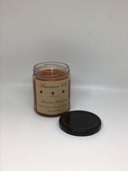 American Pie /Highly Scented Candle/10 oz Jelly Jar/Paraffin Wax/Farmhouse Candle/Hand Poured Candle/Peach Fragrance