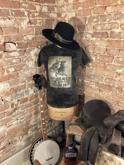 My face hurts from pretending to like you/Country Shirt/Cowgirl Shirt/Western Shirt/Horse girl shirt/farmgirl shirt/distressed shirt