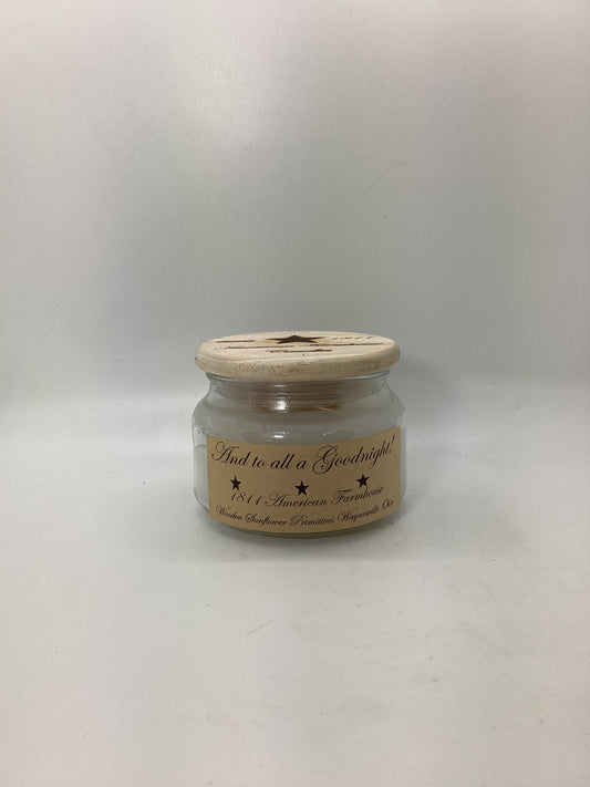 And to all a goodnight! Highly Scented Candle/Apothecary Jar 10oz/Paraffin Wax/Farmhouse Candle/Hand Poured Candle/Country Primitive Candle