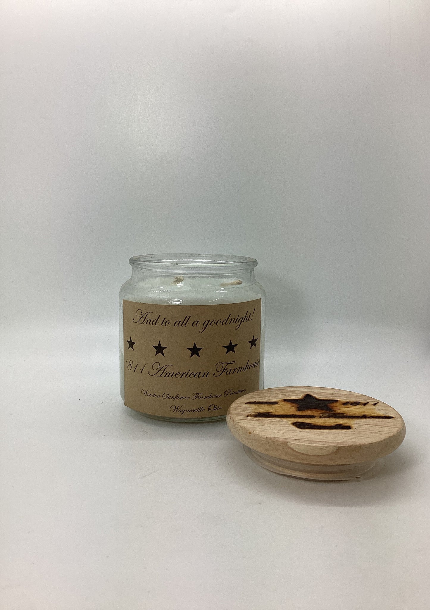 And to all a goodnight! Highly Scented Candle/Apothecary Jar 18oz/Paraffin Wax/Farmhouse Candle/HandPoured Candle/Country Primitive Candle/