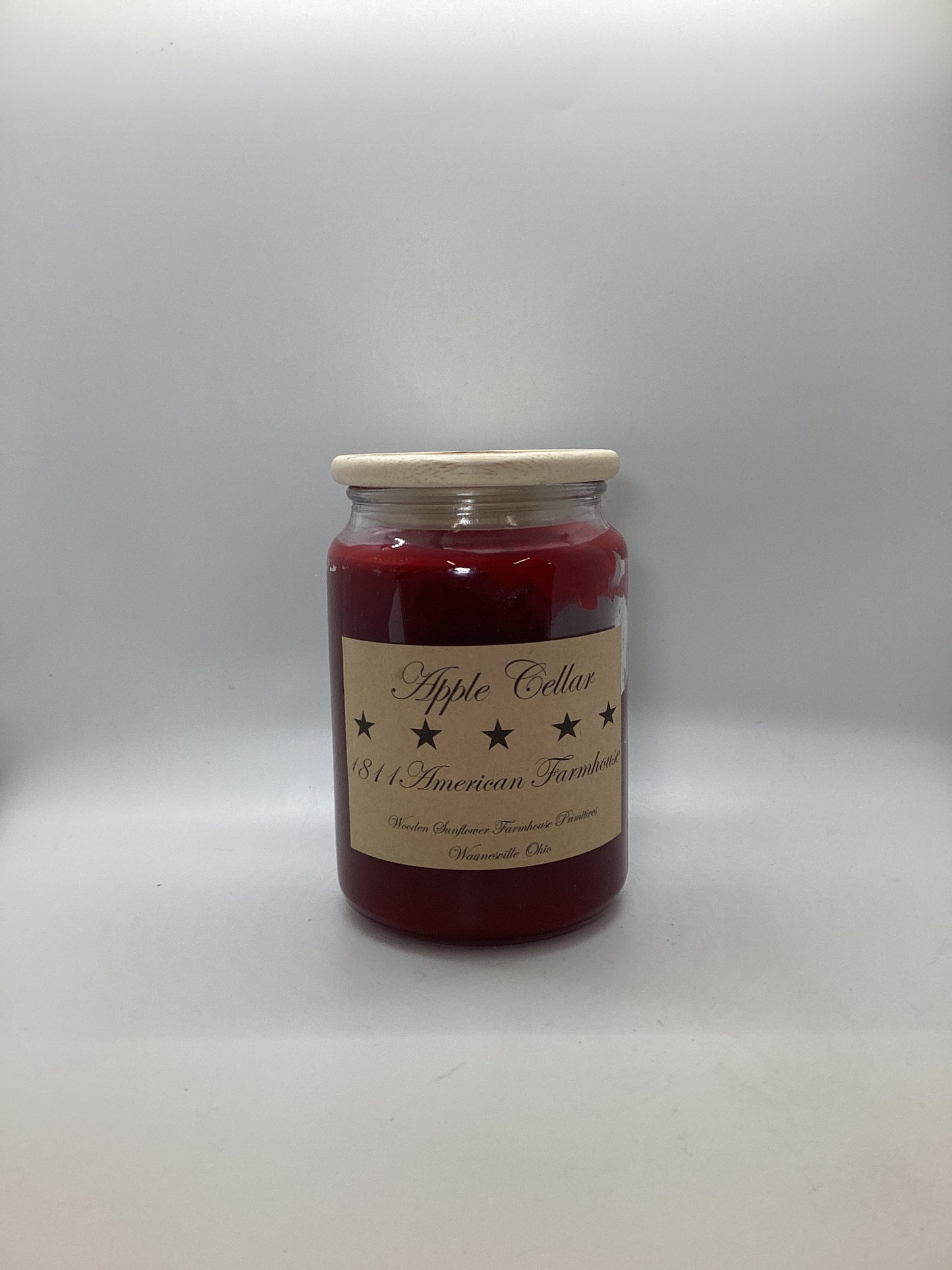 Apple Cellar Highly Scented Candle/Apothecary Jar 26oz/Paraffin Wax/Farmhouse Candle/HandPoured Candle/Country Primitive Candle/
