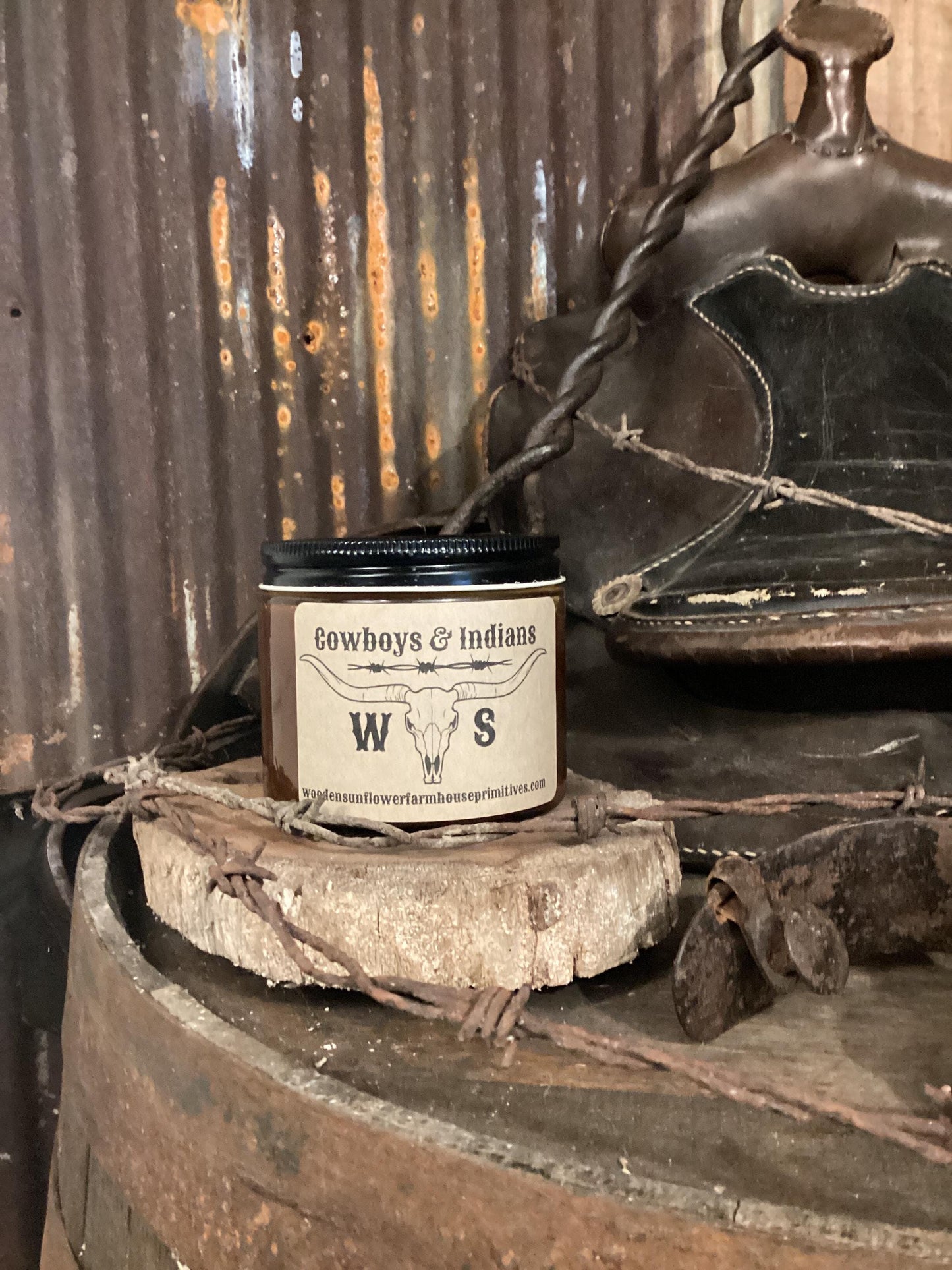 Cowboys & Indians/Sweet Tobacco/Soy Candle/Western Home Decor/Cowboy Candle/Western Candle