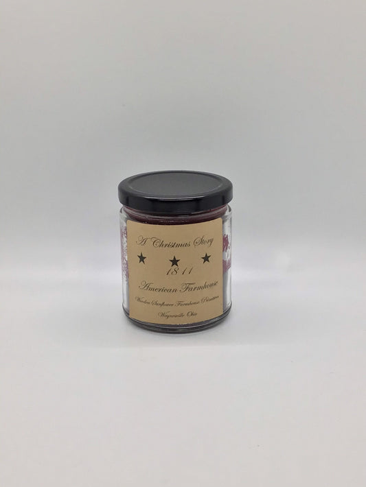 A Christmas Story Highly Scented Candle/Jelly Jar 9 oz/Paraffin Wax/Farmhouse Candle/Hand Poured Candle/Country Primitive Candle
