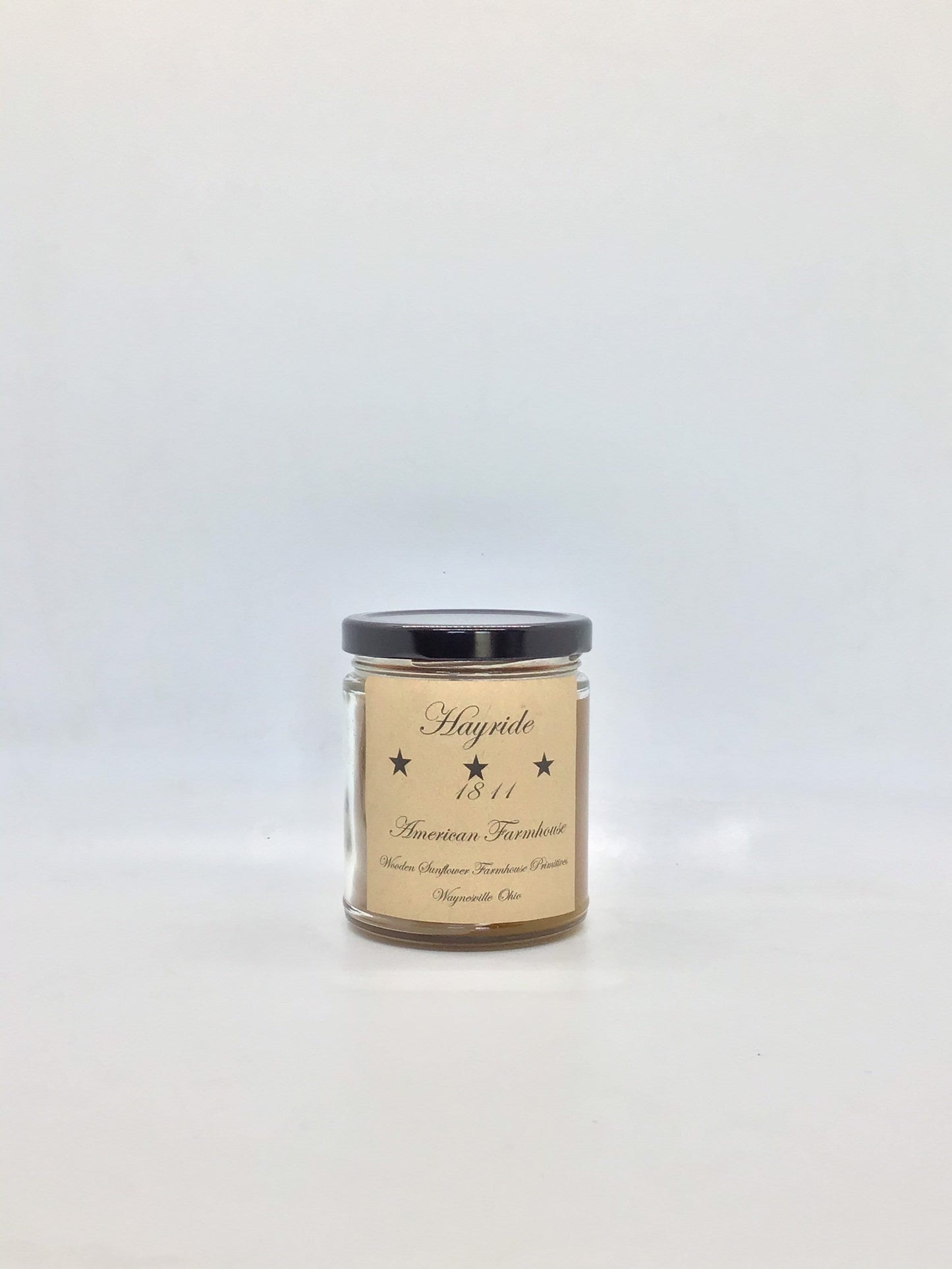 Hayride Highly Scented Candle/Jelly Jar 9 oz/Paraffin Wax/Farmhouse Candle/Hand poured Candle/Country-Primitive Candle