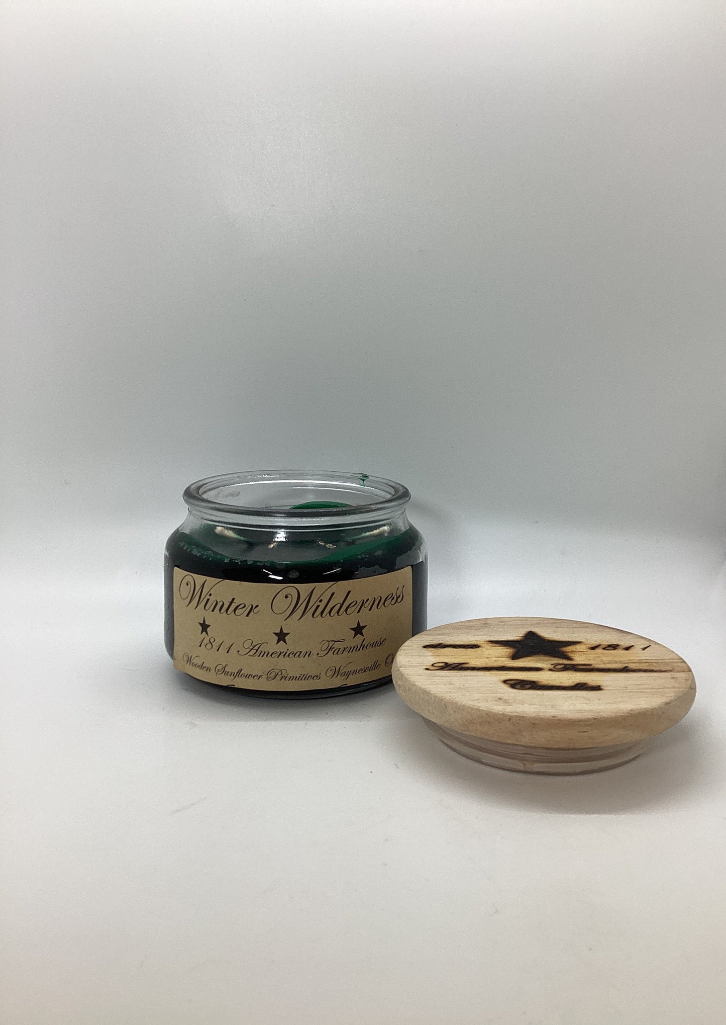 Winter Wilderness Highly Scented Candle/Apothecary Jar 10 oz/Paraffin Wax/Farmhouse Candle/Hand Poured Candle/Country-Primitive Candle