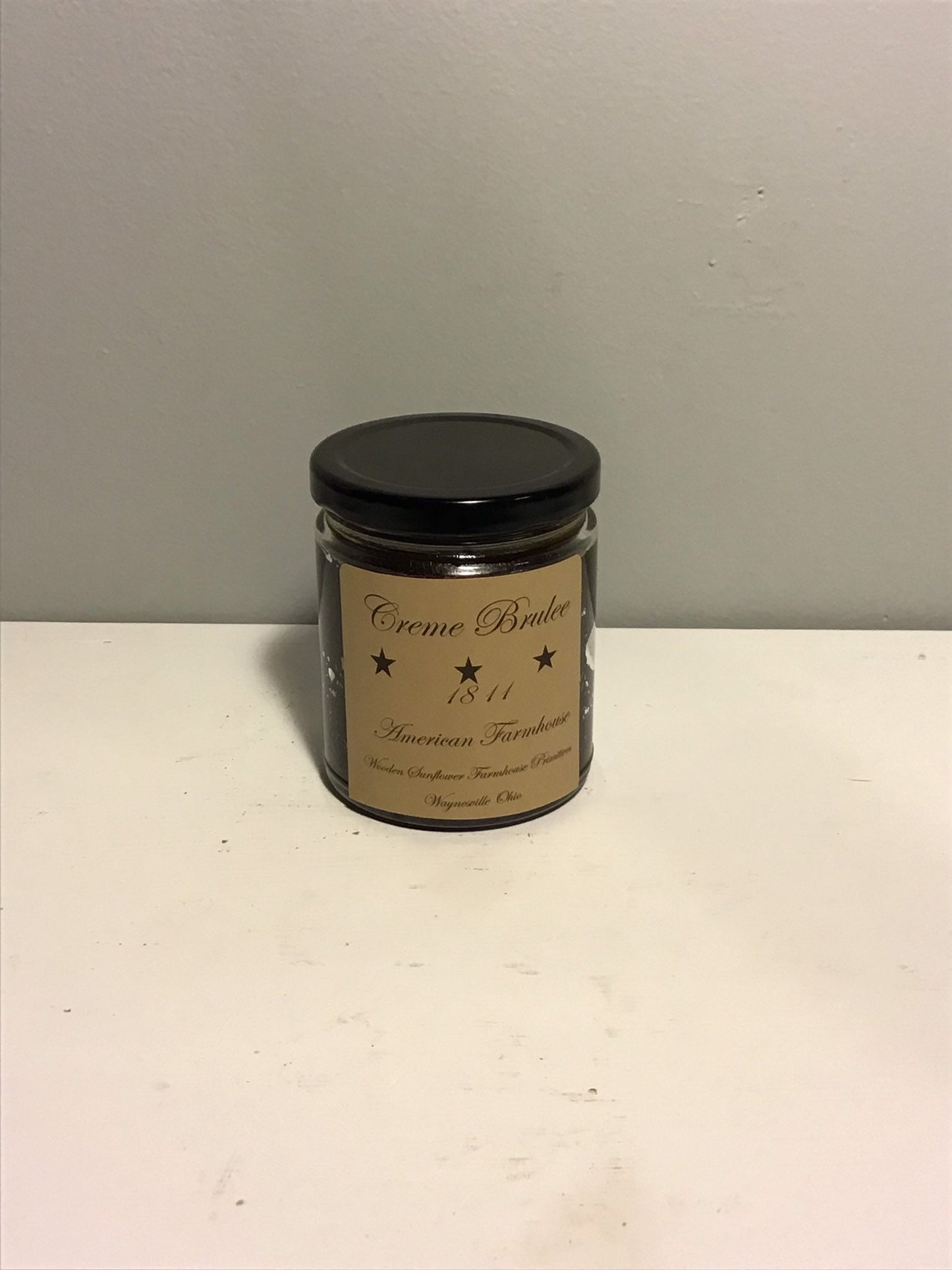 Creme Brulee Scented Candle Jelly Jar 9 oz