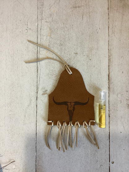 Marlboro Man Highly Scented  Branded Leather Air Freshener/car freshener/bathroom freshener/closet freshener/branded leather with fringe