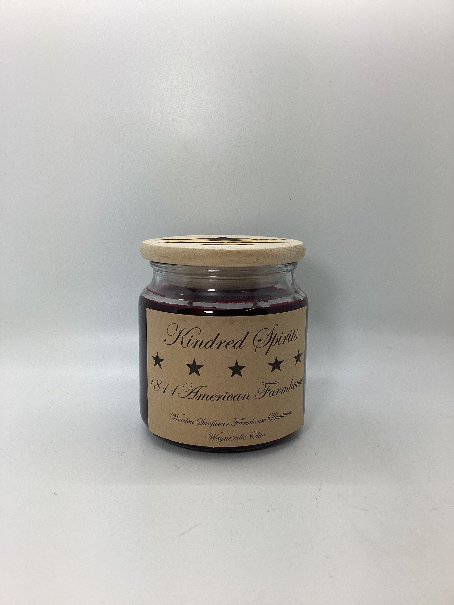 Kindred Spirit Highly Scented Candle/Apothecary Jar 18oz/Paraffin Wax/Farmhouse Candle/Hand Poured Candle/Country-Primitive Candle