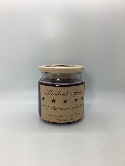 Kindred Spirit Highly Scented Candle/Apothecary Jar 18oz/Paraffin Wax/Farmhouse Candle/Hand Poured Candle/Country-Primitive Candle
