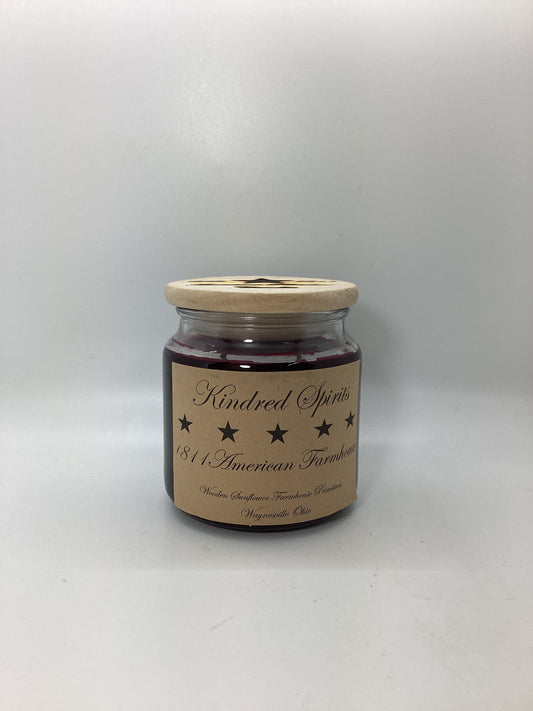 Kindred Spirit Highly Scented Candle/Apothecary Jar 18oz/Paraffin Wax/Farmhouse Candle/Hand Poured Candle/Country-Primitive Candle
