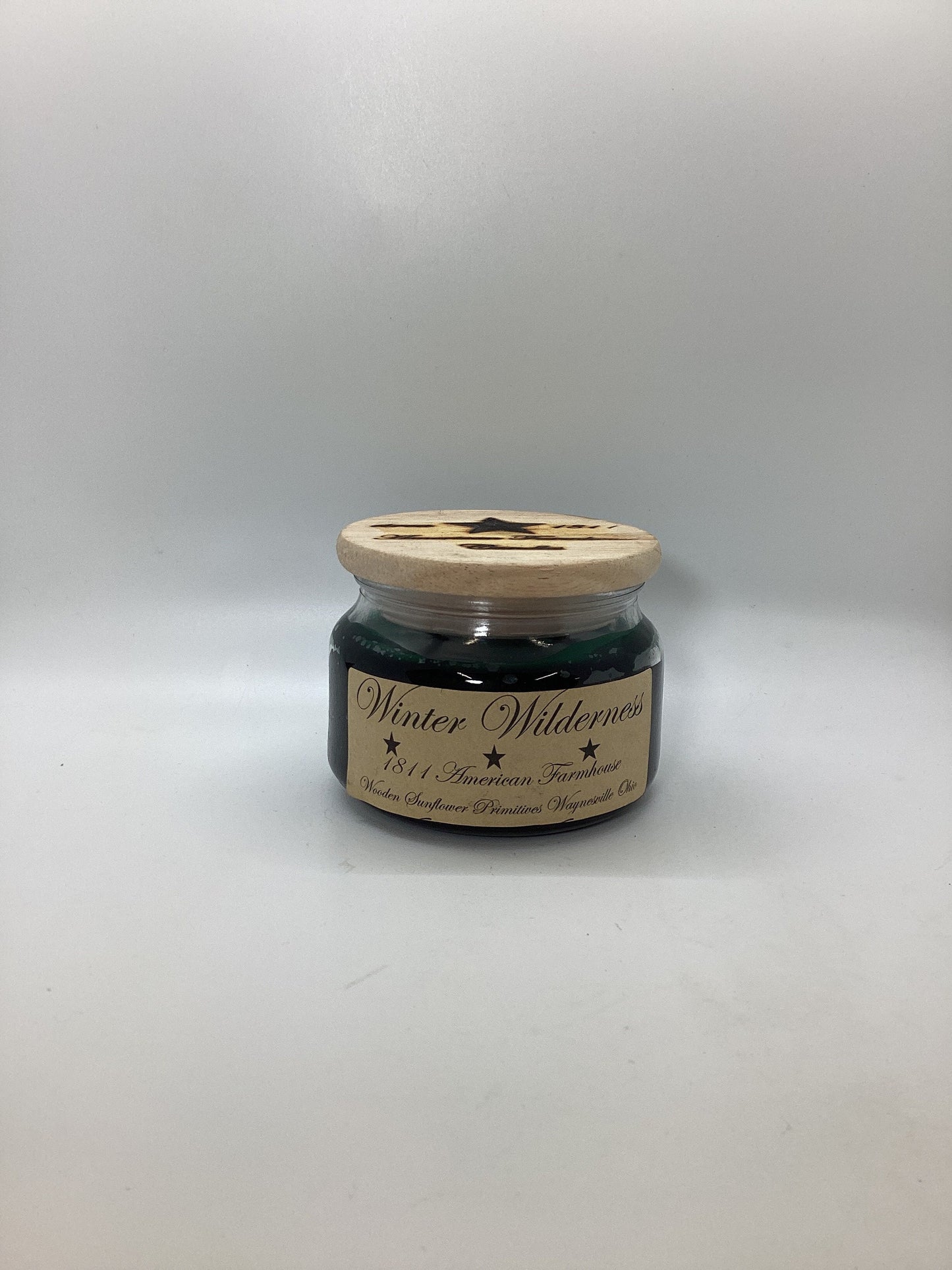 Winter Wilderness Highly Scented Candle/Apothecary Jar 10 oz/Paraffin Wax/Farmhouse Candle/Hand Poured Candle/Country-Primitive Candle