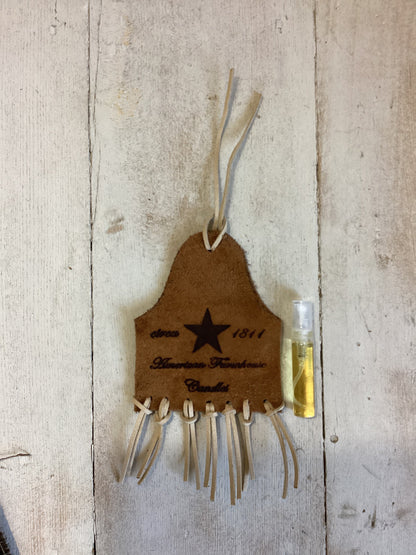 Rip Wheeler Highly Scented  Branded Leather Air Freshener/car freshener/bathroom freshener/closet freshener/branded leather with fringe