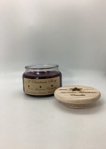 A Christmas Story Highly Scented Candle/Apothecary Jar 10oz/Paraffin Wax/Farmhouse Candle/Hand Poured Candle/Country Primitive Candle