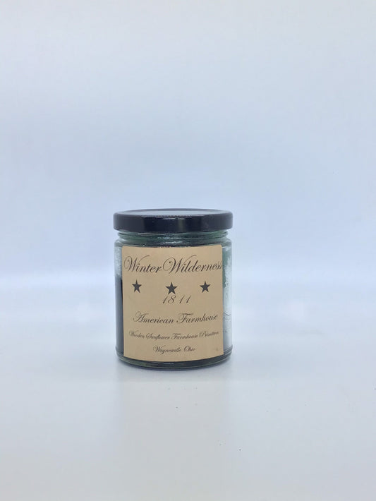 Winter Wilderness Highly Scented Candle/Jelly Jar 9oz/Paraffin Wax/Farmhouse Candle/Hand Poured Candle/Country-Primitive Candle