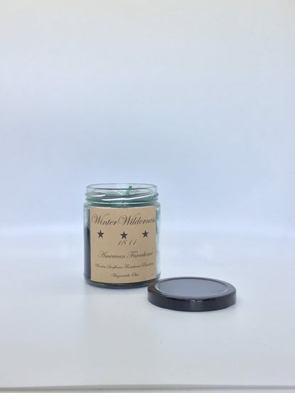 Winter Wilderness Highly Scented Candle/Jelly Jar 9oz/Paraffin Wax/Farmhouse Candle/Hand Poured Candle/Country-Primitive Candle