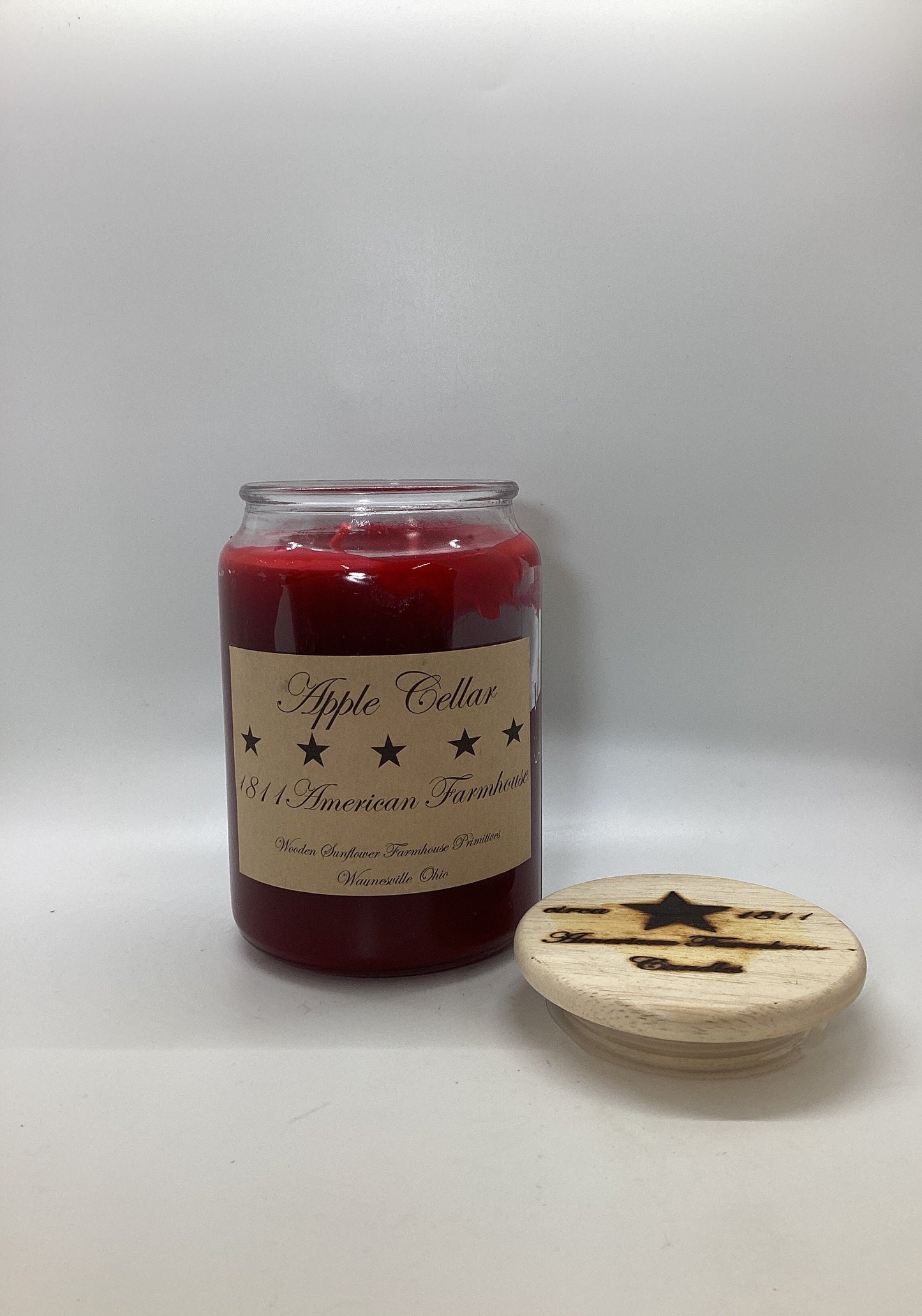 Apple Cellar Highly Scented Candle/Apothecary Jar 26oz/Paraffin Wax/Farmhouse Candle/HandPoured Candle/Country Primitive Candle/