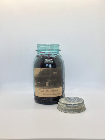 Cork & Bottle Highly Scented Candle/Ball Jar 32oz/Paraffin Wax/Farmhouse Candle/HandPoured Candle/Country Primitive Candle/