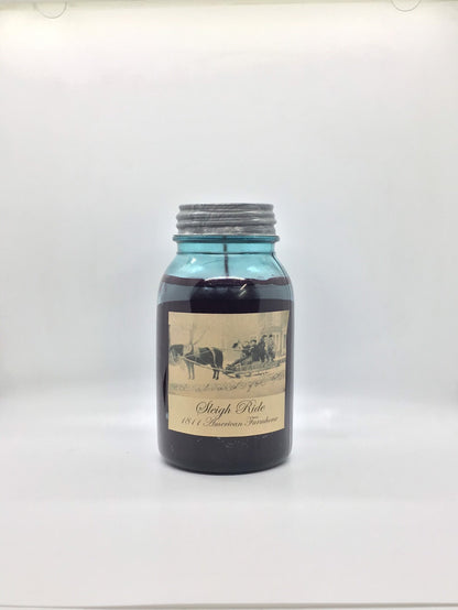 Sleigh Ride Highly Scented Candle/32 oz Ball Jar/Paraffin Wax/Farmhouse Candle/Hand Poured Candle/Country-Primitive Candle
