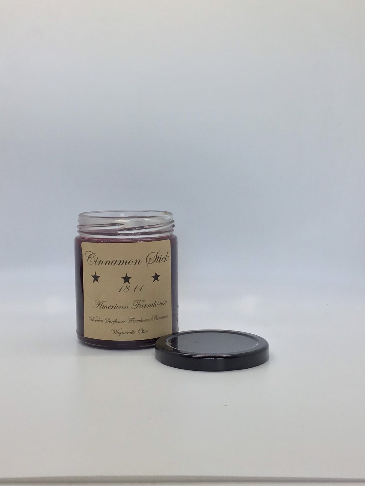 Cinnamon Stick Highly Scented Candle/Jelly Jar 9 oz/Paraffin Wax/Farmhouse Candle/Hand poured Candle/Country-Primitive Candle