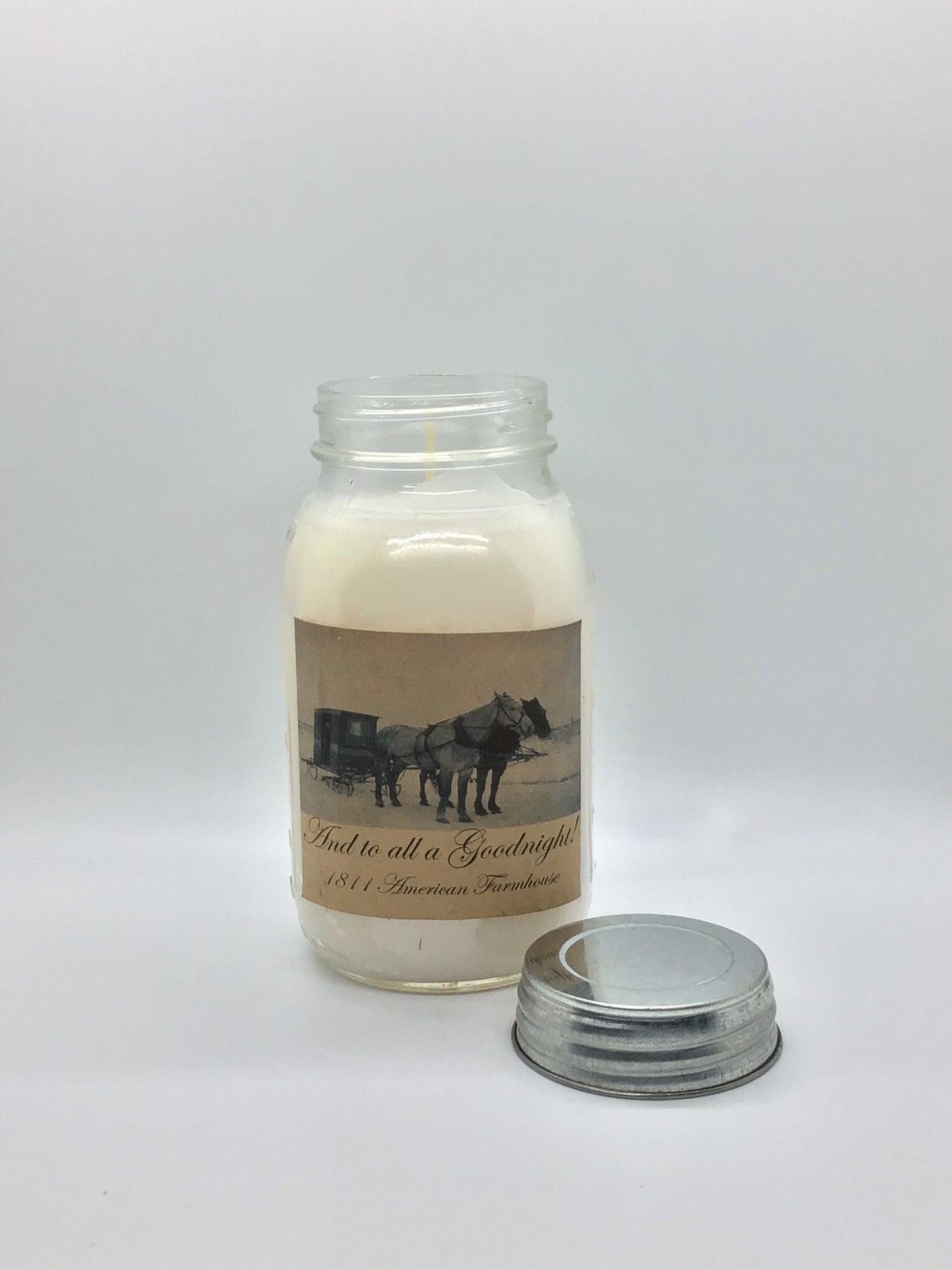 And to all a goodnight! Highly Scented Candle/Ball Jar 32 oz/Paraffin Wax/Farmhouse Candle/Hand Poured Candle/Country-Primitive Candle