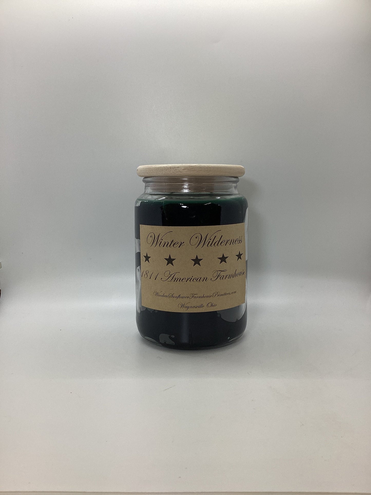 Winter Wilderness Highly Scented Candle/Apothecary Jar 26oz/Paraffin Wax/Farmhouse Candle/HandPoured Candle/Country Primitive Candle/