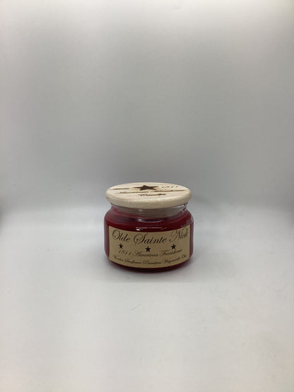 Olde Sainte Nick Highly Scented Candle/Apothecary Jar 10 oz/Paraffin Wax/Farmhouse Candle/Hand Poured Candle/Country-Primitive Candle