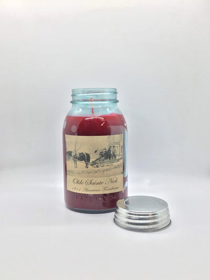 Old Sainte Nick Highly Scented Candle/ Ball Jar 32 oz/Paraffin Wax/Farmhouse Candle/Hand Poured Candle/Country-Primitive Candle