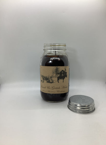 Hansel & Gretals House Highly Scented Candle/Ball Jar 32 oz/Paraffin Wax/Farmhouse Candle/Hand Poured Candle/Country Primitive Candle