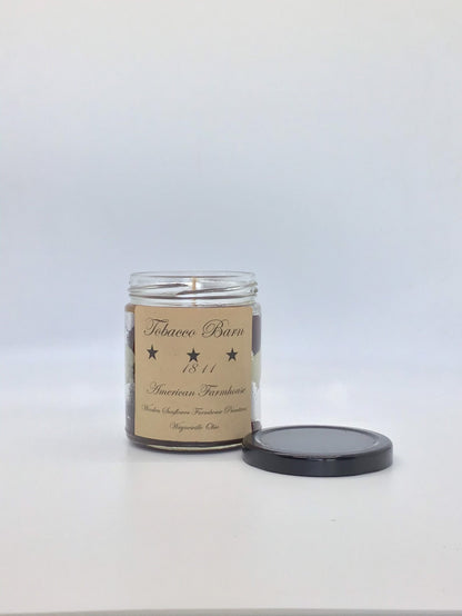 Tobacco Barn Highly Scented Candle/Jelly Jar/9oz/Paraffin Wax/Farmhouse Candle/Hand Poured Candle/Country-Primitive Candle