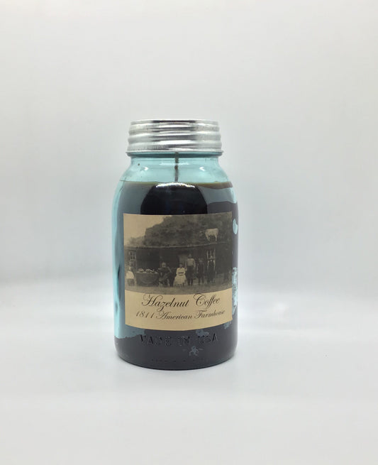 Hazelnut Coffee Highly Scented Candle/32 oz Ball Jar/Paraffin Wax/Farmhouse Candle/Hand Poured Candle/Country-Primitive Candle