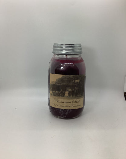 CinnamonStick/Highly Scented Candle/Ball Jar 32oz/Paraffin Wax/Farmhouse Candle/Hand Poured Candle/Cinnamon