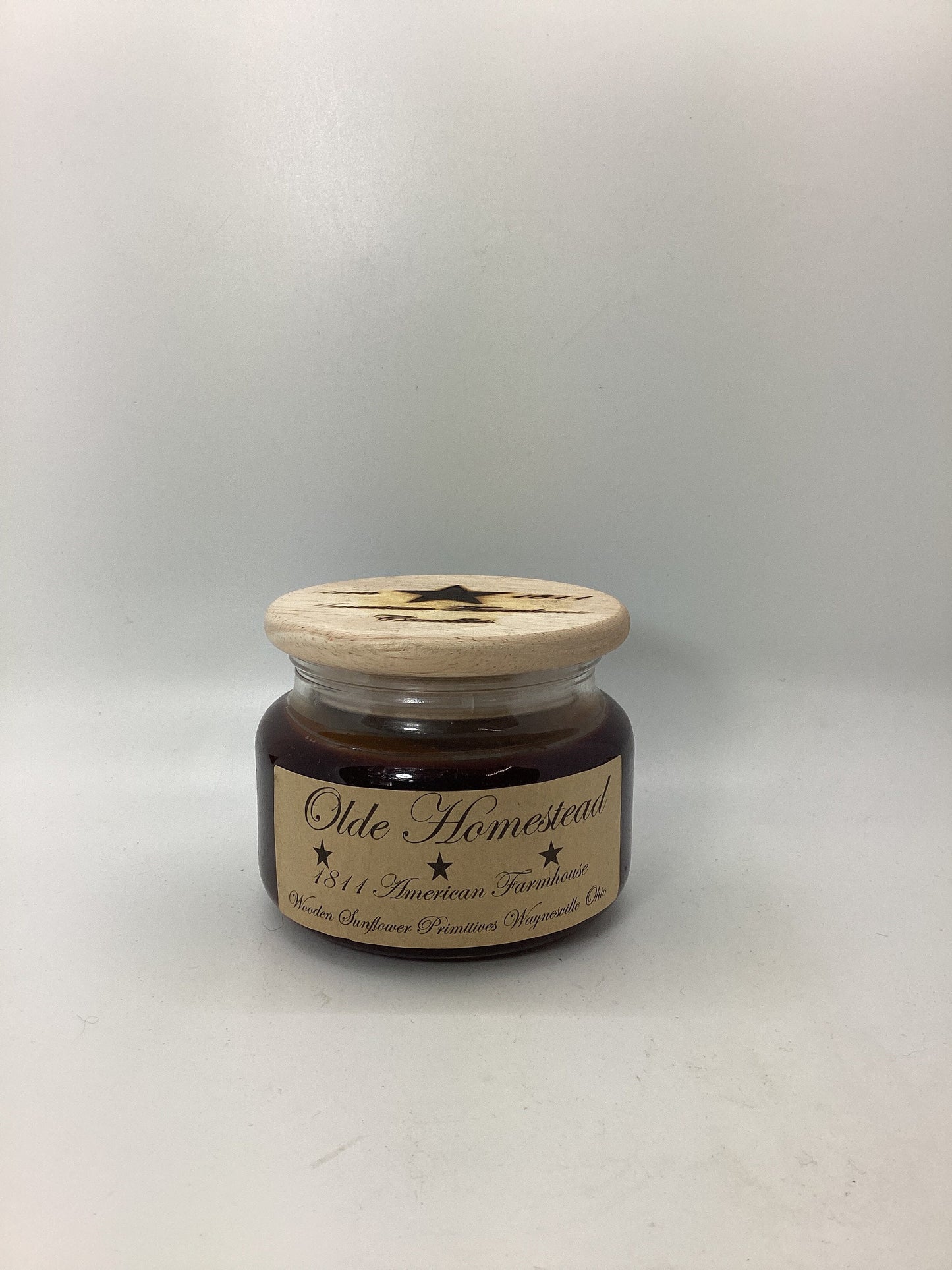 Olde Homestead  Highly Scented Candle/Apothecary Jar 10 oz/Paraffin Wax/Farmhouse Candle/Hand Poured Candle/Country-Primitive Candle