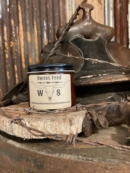Sweet Feed/Pumpkin Spice Buttercream/Soy Candle/Western Home Decor/Cowboy Candle/Western Candle