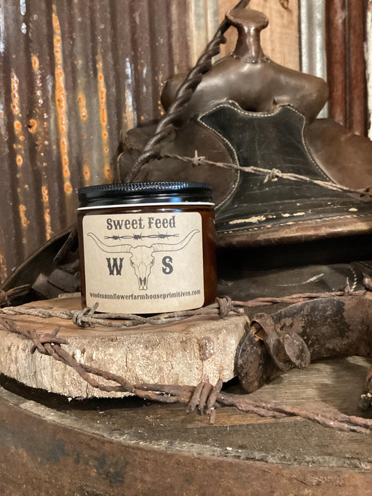 Sweet Feed/Pumpkin Spice Buttercream/Soy Candle/Western Home Decor/Cowboy Candle/Western Candle