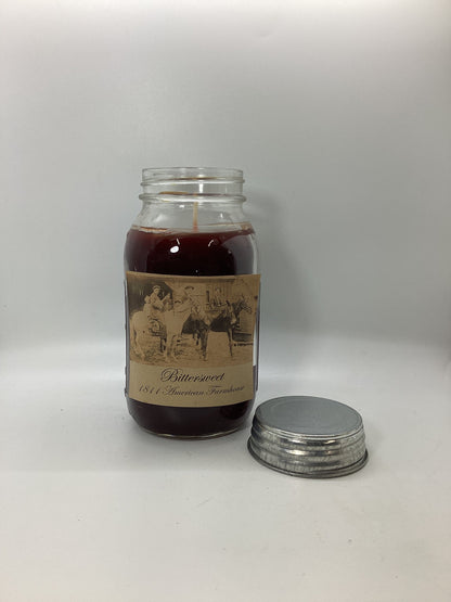 Bittersweet Highly Scented Candle/Ball Jar 32 oz/Paraffin Wax/Farmhouse Candle/Hand Poured Candle/Country Primitive Candle/Orange Clove