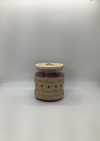Olde Sainte Nick Highly Scented Candle/Apothecary Jar 18oz/Paraffin Wax/Farmhouse Candle/Hand Poured Candle/Country-Primitive Candle