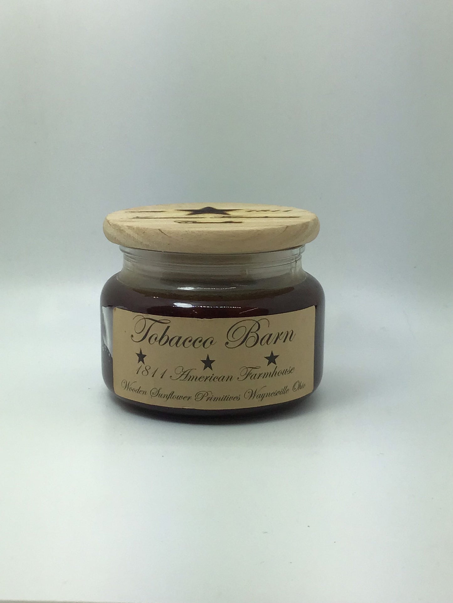 Tobacco Barn Highly Scented Candle/Apothecary Jar 10oz/Paraffin Wax/Farmhouse Candle/HandPoured Candle/Country Primitive Candle/