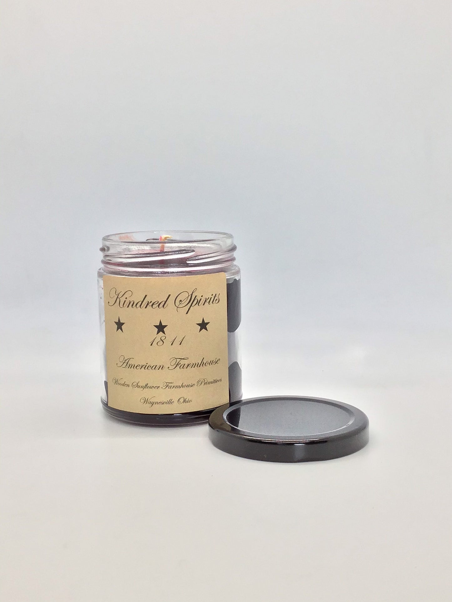 Kindred Spirits Highly Scented Candle/Jelly Jar 9 oz/Paraffin Wax/Farmhouse Candle /Hand Poured Candle/Country-Primitive Candle