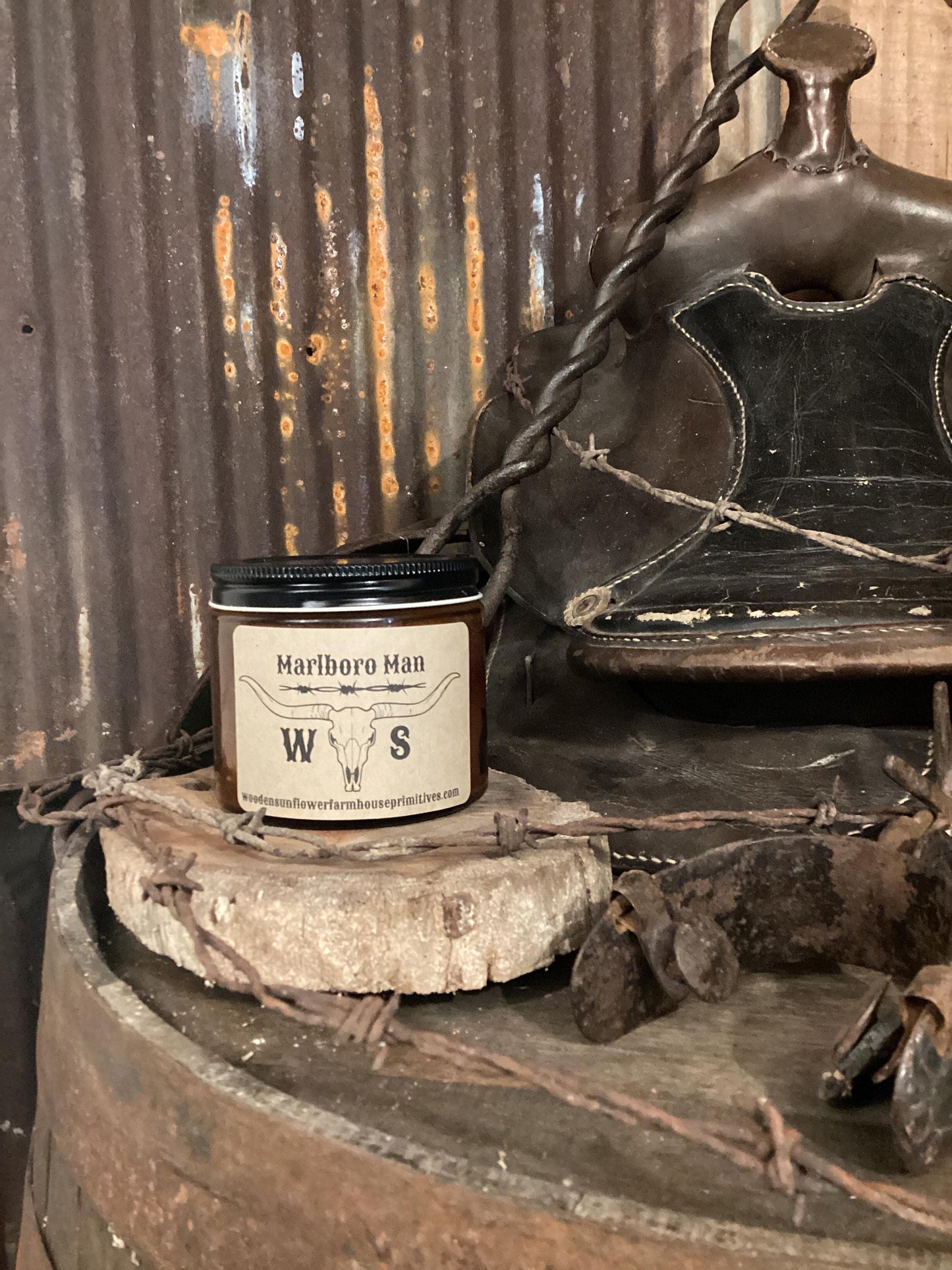Marlboro Man/Sweet Smoke/Soy Candle/Western Home Decor/Cowboy Candle/Western Candle/