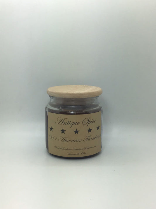 Antique Spice Highly Scented Candle/Apothecary Jar 18oz/Paraffin Wax/ Farmhouse Candle/Hand Poured Candle/ Country-Primitive Candle