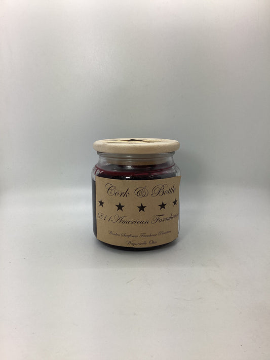 Cork & Bottle Highly Scented Candle/Apothecary Jar 18oz/Paraffin Wax/Farmhouse Candle/HandPoured Candle/Country Primitive Candle/