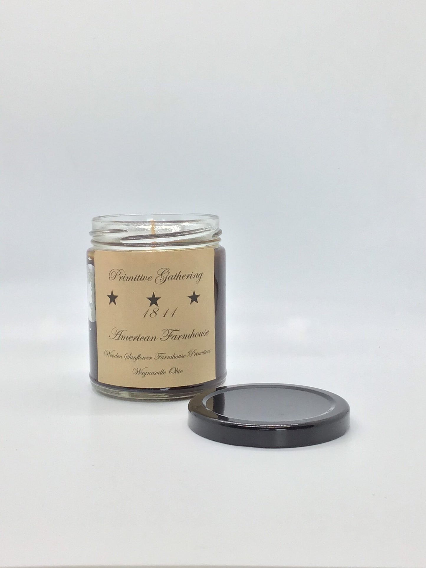 Primitive Gathering Highly Scented Candle/ Jelly Jar 9oz/Paraffin Wax/Farmhouse Candle/Hand poured Candle/ Country-Primitive Candle
