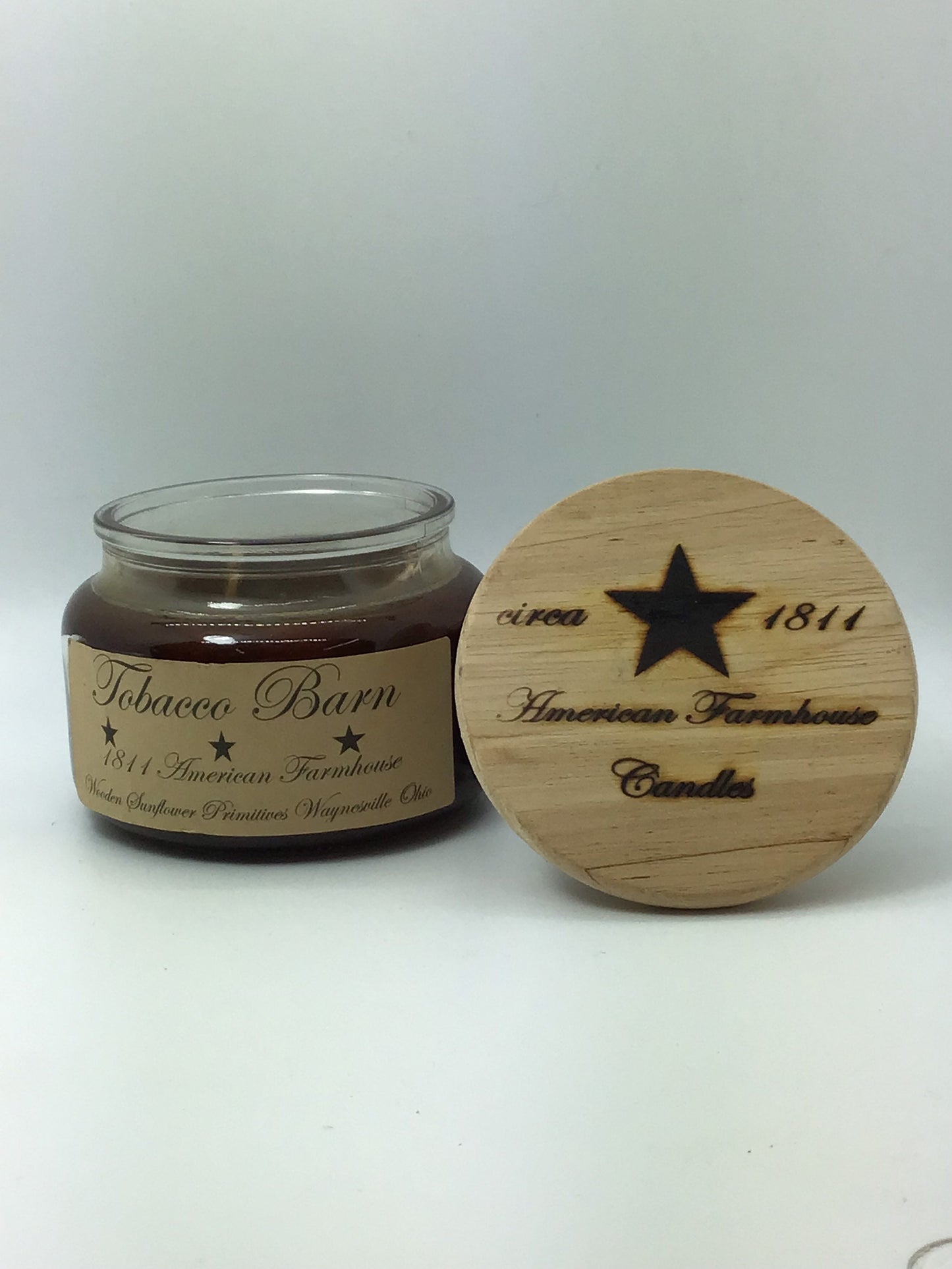 Tobacco Barn Highly Scented Candle/Apothecary Jar 10oz/Paraffin Wax/Farmhouse Candle/HandPoured Candle/Country Primitive Candle/