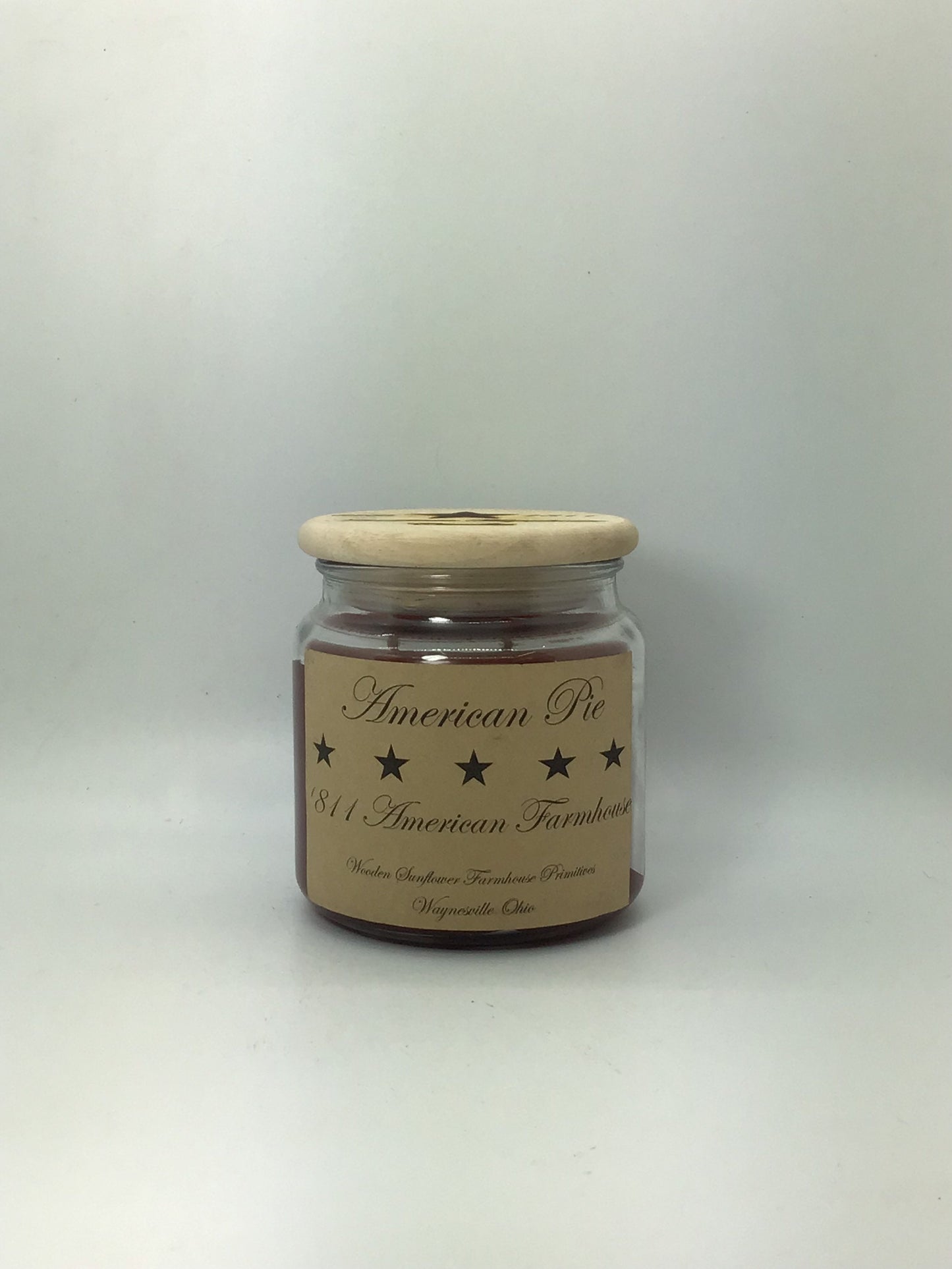 American Pie/Highly Scented Candle/18oz Apothecary Jar/Paraffin Wax/Farmhouse Candle/Hand Poured Candle/Peach Fragrance